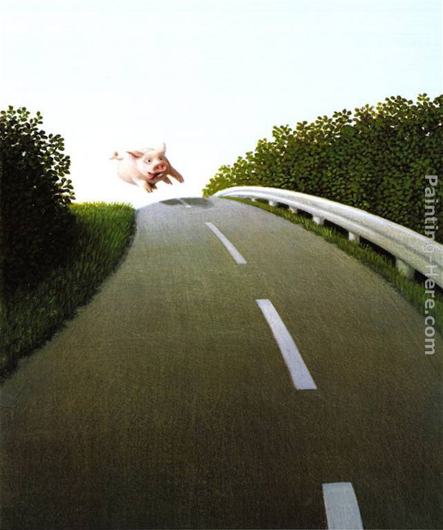 Highway Pig by Michael Sowa painting - 2011 Highway Pig by Michael Sowa art painting